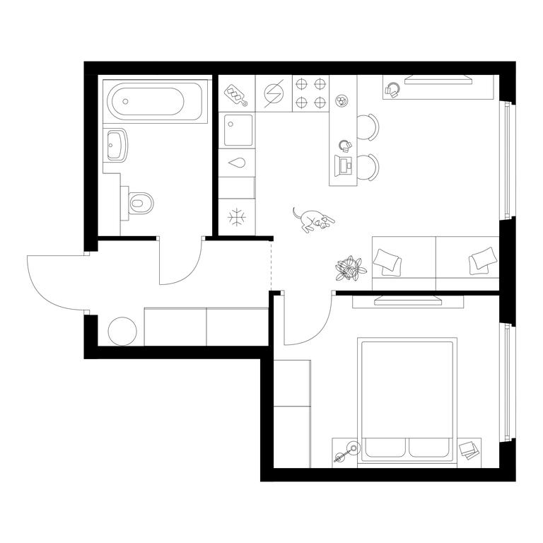 1-BD Apartment Sale, 34.9 sq. m. at Kronshtadtskiy 9, Kronshtadtsky Boulevard, 9с21, Moscow, Russia #1 1-BD Apartment Sale, 34.9 sq. m. at Kronshtadtskiy 9, Kronshtadtsky Boulevard, 9с21, Moscow, Russia #1
