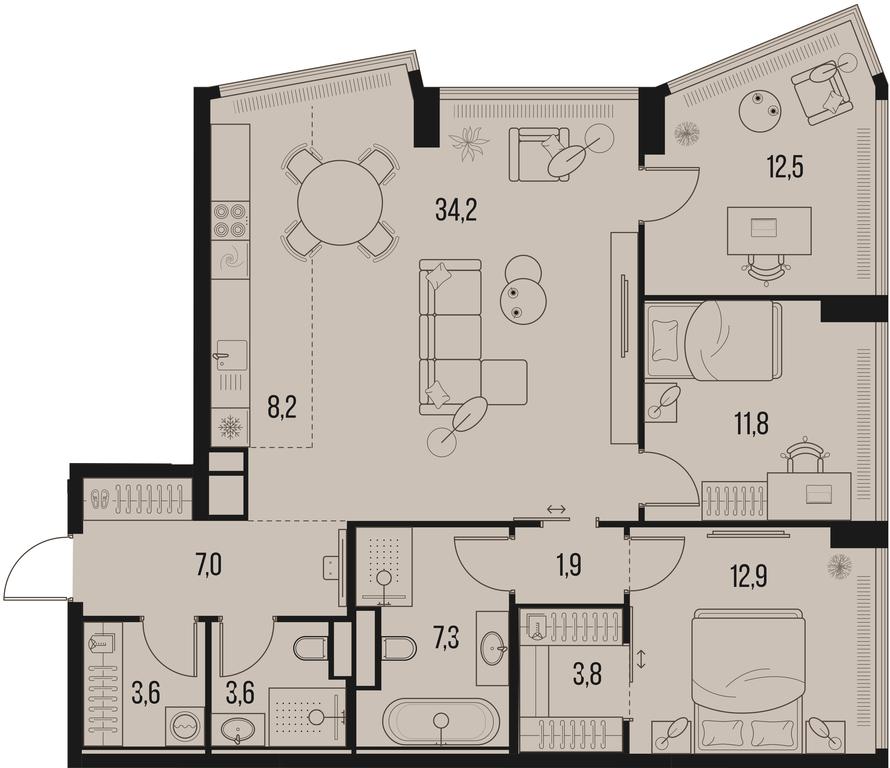 3-BD Apartment Sale, 107 sq. m. at High Life, Letnikovskaya Street, 11/10с1, Moscow, Russia #1 3-BD Apartment Sale, 107 sq. m. at High Life, Letnikovskaya Street, 11/10с1, Moscow, Russia #1