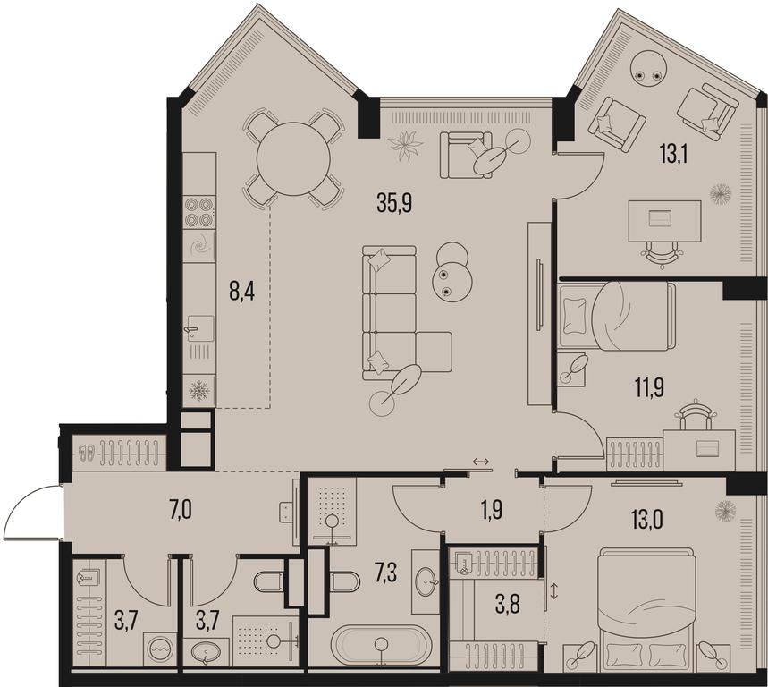 3-BD Apartment Sale, 109.7平方米 at High Life, Letnikovskaya Street, 11/10с1, Moscow, Russia #1 3-BD Apartment Sale, 109.7平方米 at High Life, Letnikovskaya Street, 11/10с1, Moscow, Russia #1