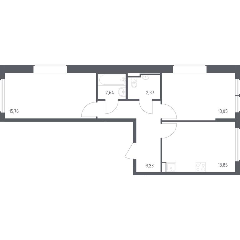 1-BD Apartment Sale, 57.4 sq. m. at Ostafevo, Ostafyevskoe Highway, 12к1, Ryazanovskoe Settlement, Moscow, Russia #1 1-BD Apartment Sale, 57.4 sq. m. at Ostafevo, Ostafyevskoe Highway, 12к1, Ryazanovskoe Settlement, Moscow, Russia #1