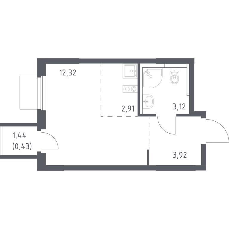 Apartment Sale, 22.7平方米 at Mytishchi Park, Silikatnaya ulitsa, 41к3, Mytischi, Moscow Region, Russia #1 Apartment Sale, 22.7平方米 at Mytishchi Park, Silikatnaya ulitsa, 41к3, Mytischi, Moscow Region, Russia #1
