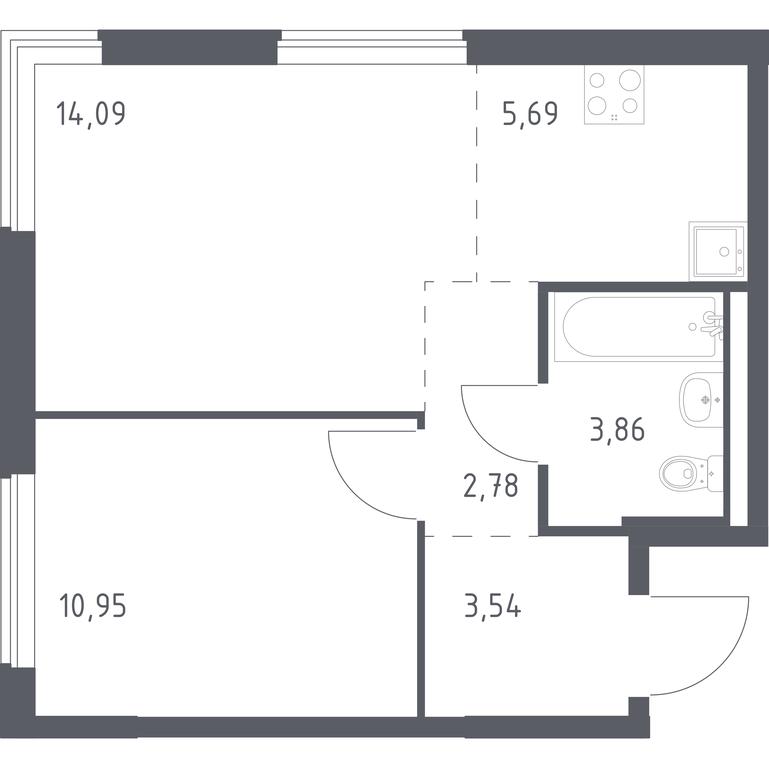 Apartment Sale, 40.91 sq. m. at Mytishchi Park, Silikatnaya ulitsa, 41к3, Mytischi, Moscow Region, Russia #1 Apartment Sale, 40.91 sq. m. at Mytishchi Park, Silikatnaya ulitsa, 41к3, Mytischi, Moscow Region, Russia #1