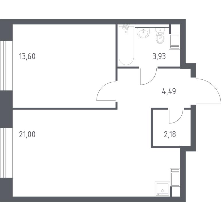 Apartment Sale, 45.2平方米 at MirrorZdanie, Oktyabrskaya Street, 98, Moscow, Russia #1 Apartment Sale, 45.2平方米 at MirrorZdanie, Oktyabrskaya Street, 98, Moscow, Russia #1