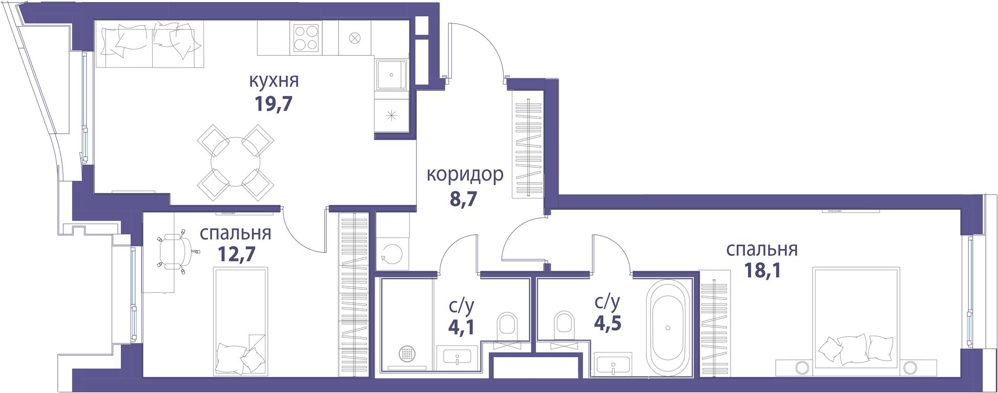 Продажа 2-комн. квартиры, 67,8 м² в ЖК «Символ», проезд Невельского, 6к1, Москва, Россия #1 Продажа 2-комн. квартиры, 67,8 м² в ЖК «Символ», проезд Невельского, 6к1, Москва, Россия #1