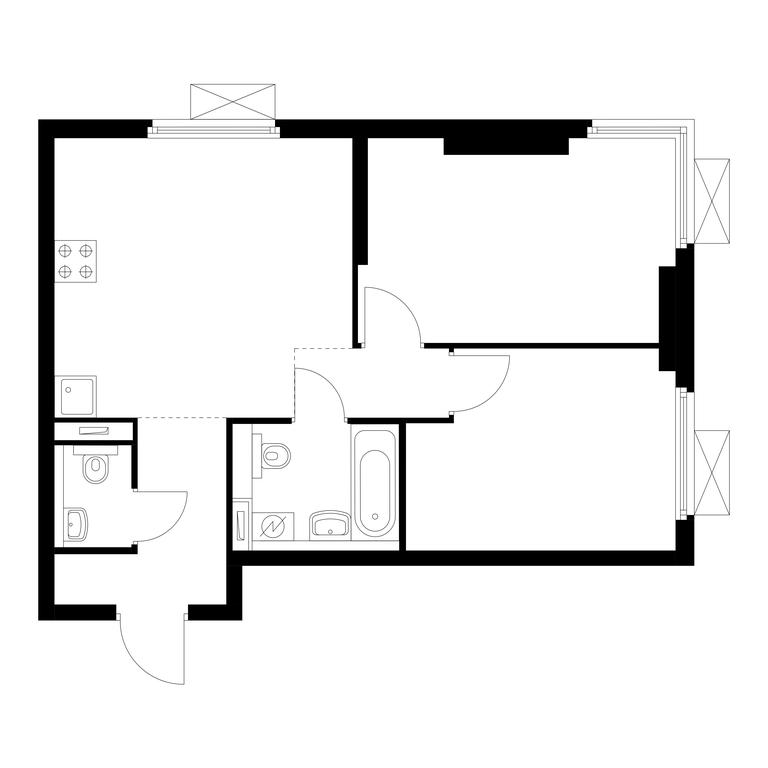2-BD Apartment Sale, 50.3 sq. m. at Vtoroy Nagatinskiy, 2nd Nagatinsky Drive, 2к1, Moscow, Russia #1 2-BD Apartment Sale, 50.3 sq. m. at Vtoroy Nagatinskiy, 2nd Nagatinsky Drive, 2к1, Moscow, Russia #1
