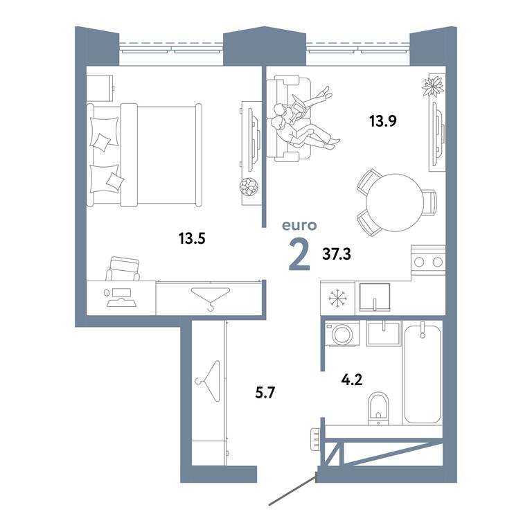 1-BD Apartment Sale, 37.3 sq. m. at Strana.Zarechnaja, Ilovayskaya Street, Moscow, Russia #1 1-BD Apartment Sale, 37.3 sq. m. at Strana.Zarechnaja, Ilovayskaya Street, Moscow, Russia #1