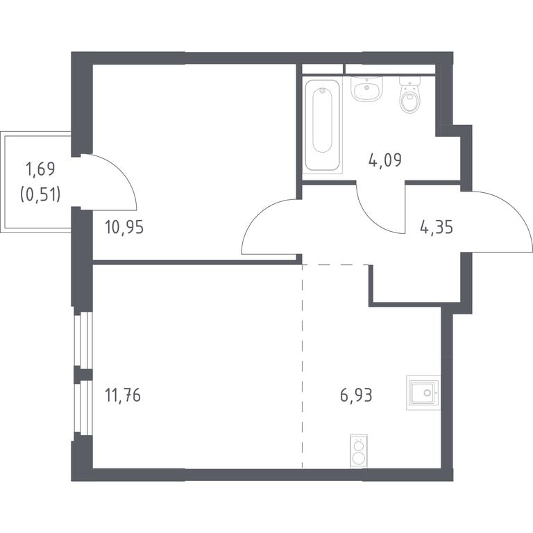 Apartment Sale, 38.59 sq. m. at Kosmicheskiy kvartal, M.K. Tikhonravova Street, Yubileyniy Microdistrict, Korolyov, Moscow Region, Russia #1 Apartment Sale, 38.59 sq. m. at Kosmicheskiy kvartal, M.K. Tikhonravova Street, Yubileyniy Microdistrict, Korolyov, Moscow Region, Russia #1