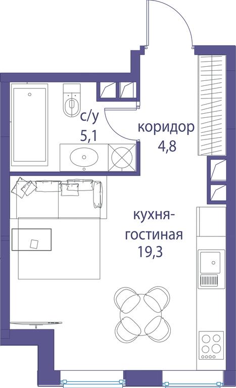 Apartment Sale, 29.2 sq. m. at Ostrov, Nizhnye Mnyovniki Street, 37Ас4, Moscow, Russia #1 Apartment Sale, 29.2 sq. m. at Ostrov, Nizhnye Mnyovniki Street, 37Ас4, Moscow, Russia #1