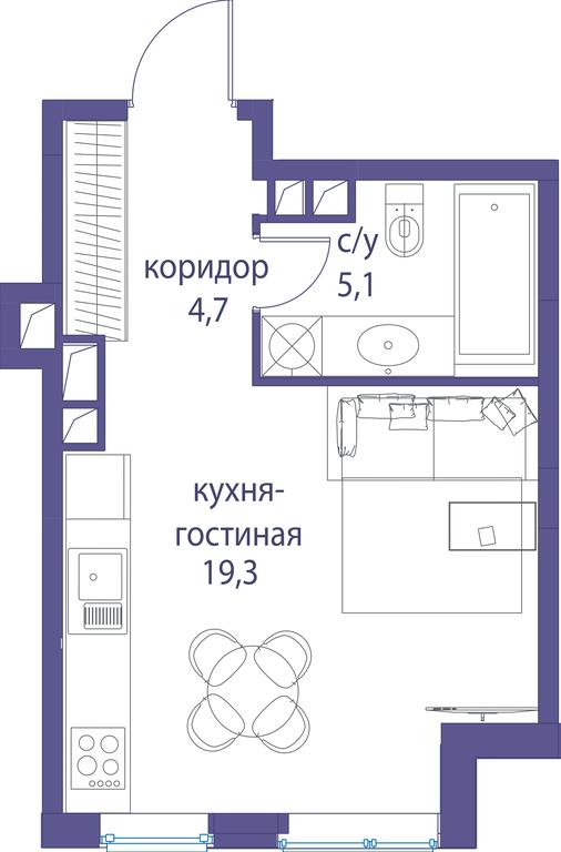 Apartment Sale, 29.1 sq. m. at Ostrov, Nizhnye Mnyovniki Street, 37Ас4, Moscow, Russia #1 Apartment Sale, 29.1 sq. m. at Ostrov, Nizhnye Mnyovniki Street, 37Ас4, Moscow, Russia #1