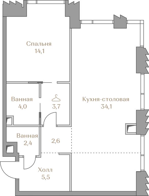 1-BD Apartment Sale, 66.4 sq. m. at Luzhniki Collection, Luzhnetskaya Embankment, 2/4с17, Moscow, Russia #1 1-BD Apartment Sale, 66.4 sq. m. at Luzhniki Collection, Luzhnetskaya Embankment, 2/4с17, Moscow, Russia #1