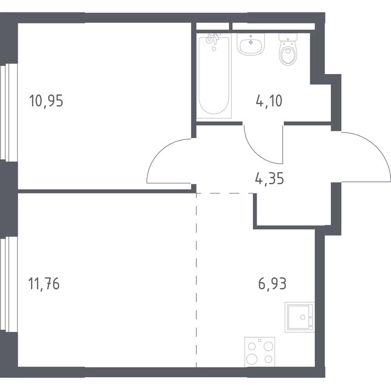 Apartment Sale, 38.09 sq. m. at Mytishchi Park, Silikatnaya ulitsa, 41к3, Mytischi, Moscow Region, Russia #1 Apartment Sale, 38.09 sq. m. at Mytishchi Park, Silikatnaya ulitsa, 41к3, Mytischi, Moscow Region, Russia #1