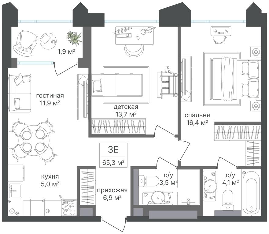 2-BD Apartment Sale, 63.4平方米 at Petrovskiy Park II, Stary Petrovsko-Razumovsky Drive, 1/23, Moscow, Russia #2 2-BD Apartment Sale, 63.4平方米 at Petrovskiy Park II, Stary Petrovsko-Razumovsky Drive, 1/23, Moscow, Russia #2