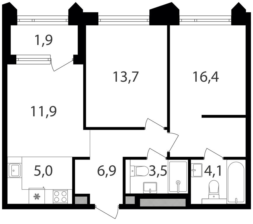 2-BD Apartment Sale, 63.4平方米 at Petrovskiy Park II, Stary Petrovsko-Razumovsky Drive, 1/23, Moscow, Russia #1 2-BD Apartment Sale, 63.4平方米 at Petrovskiy Park II, Stary Petrovsko-Razumovsky Drive, 1/23, Moscow, Russia #1