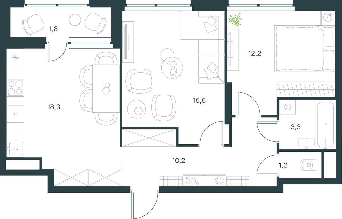 1-BD Apartment Sale, 62.5 sq. m. at Gorod V lesu, Gorod V Lesu Residential Complex, Village of Otradnoye, Krasnogorsk Urban District, Moscow Region, Russia #2 1-BD Apartment Sale, 62.5 sq. m. at Gorod V lesu, Gorod V Lesu Residential Complex, Village of Otradnoye, Krasnogorsk Urban District, Moscow Region, Russia #2