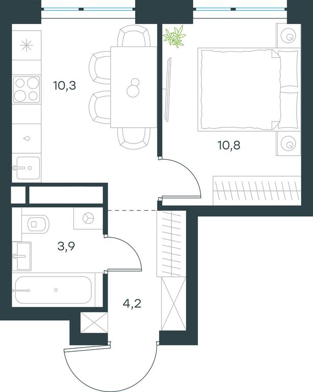 Apartment Sale, 29.2平方米 at Level Michurinskiy, Озёрная улица, вл1, Москва, Россия #1 Apartment Sale, 29.2平方米 at Level Michurinskiy, Озёрная улица, вл1, Москва, Россия #1
