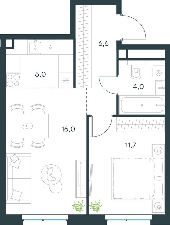 Продажа 1-комн. квартиры, 43,3 м² в ЖК «Левел Мичуринский (Level Мичуринский)», Озёрная улица, вл1, Москва, Россия #1 Продажа 1-комн. квартиры, 43,3 м² в ЖК «Левел Мичуринский (Level Мичуринский)», Озёрная улица, вл1, Москва, Россия #1