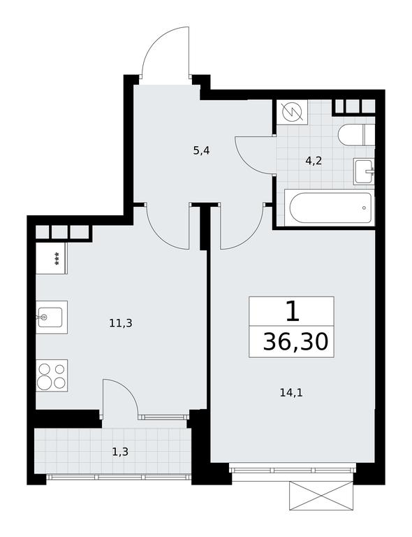 Apartment Sale, 36.5 sq. m. at Buninskie Kvartaly, Akademika Semyonova Street, 22, Moscow, Russia #2 Apartment Sale, 36.5 sq. m. at Buninskie Kvartaly, Akademika Semyonova Street, 22, Moscow, Russia #2