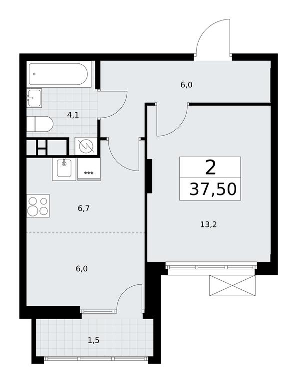 1-BD Apartment Sale, 37.5平方米 at Buninskie Kvartaly, Akademika Semyonova Street, 22, Moscow, Russia #2 1-BD Apartment Sale, 37.5平方米 at Buninskie Kvartaly, Akademika Semyonova Street, 22, Moscow, Russia #2