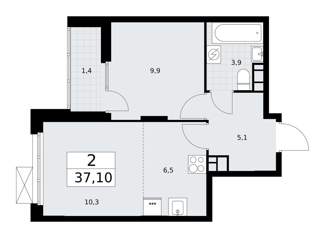 1-BD Apartment Sale, 37.3平方米 at Buninskie Kvartaly, Akademika Semyonova Street, 22, Moscow, Russia #1 1-BD Apartment Sale, 37.3平方米 at Buninskie Kvartaly, Akademika Semyonova Street, 22, Moscow, Russia #1