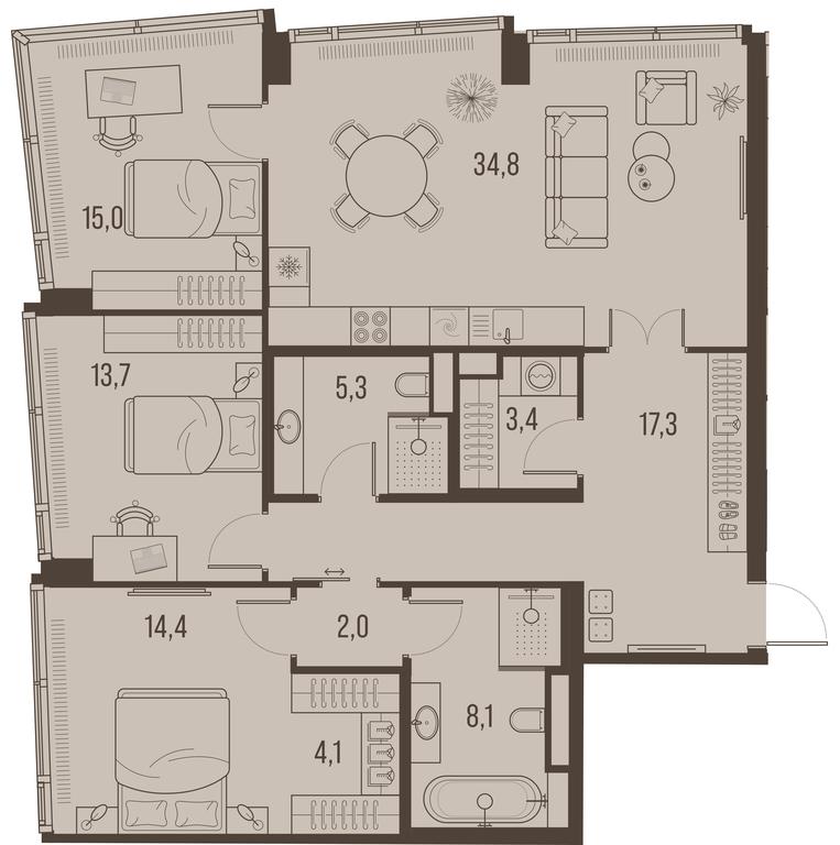 3-BD Apartment Sale, 119 sq. m. at High Life, Letnikovskaya Street, 11/10с1, Moscow, Russia #2 3-BD Apartment Sale, 119 sq. m. at High Life, Letnikovskaya Street, 11/10с1, Moscow, Russia #2
