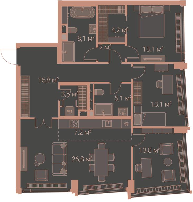 3-BD Apartment Sale, 119 sq. m. at High Life, Letnikovskaya Street, 11/10с1, Moscow, Russia #1 3-BD Apartment Sale, 119 sq. m. at High Life, Letnikovskaya Street, 11/10с1, Moscow, Russia #1
