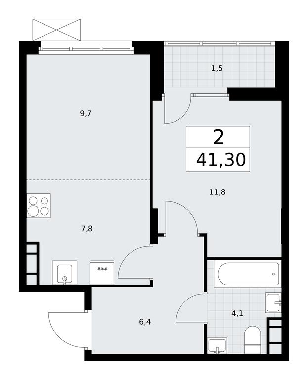 1-BD Apartment Sale, 41平方米 at Buninskie Kvartaly, Akademika Semyonova Street, 22, Moscow, Russia #2 1-BD Apartment Sale, 41平方米 at Buninskie Kvartaly, Akademika Semyonova Street, 22, Moscow, Russia #2