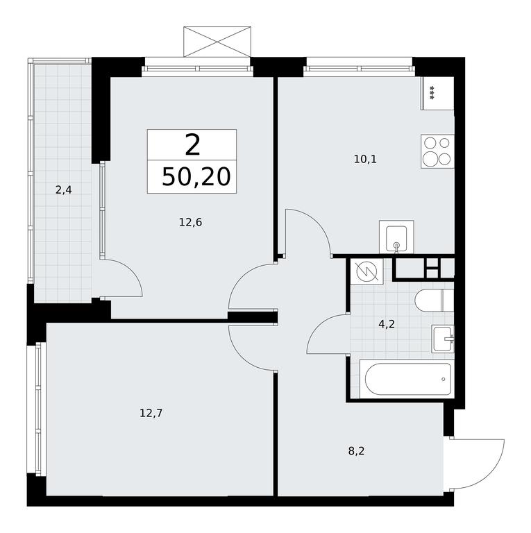 1-BD Apartment Sale, 50.1 sq. m. at Buninskie Kvartaly, Akademika Semyonova Street, 22, Moscow, Russia #1 1-BD Apartment Sale, 50.1 sq. m. at Buninskie Kvartaly, Akademika Semyonova Street, 22, Moscow, Russia #1