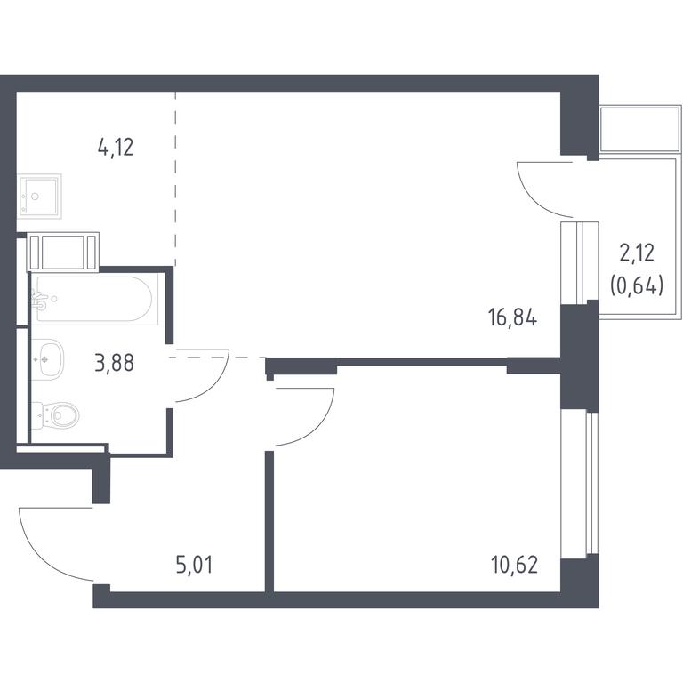 Apartment Sale, 41.11 sq. m. at Bolshoe Putilkovo, Prostornaya ulitsa, 1, Putilkovo Village, Krasnogorsk City District, Moscow Region, Russia #1