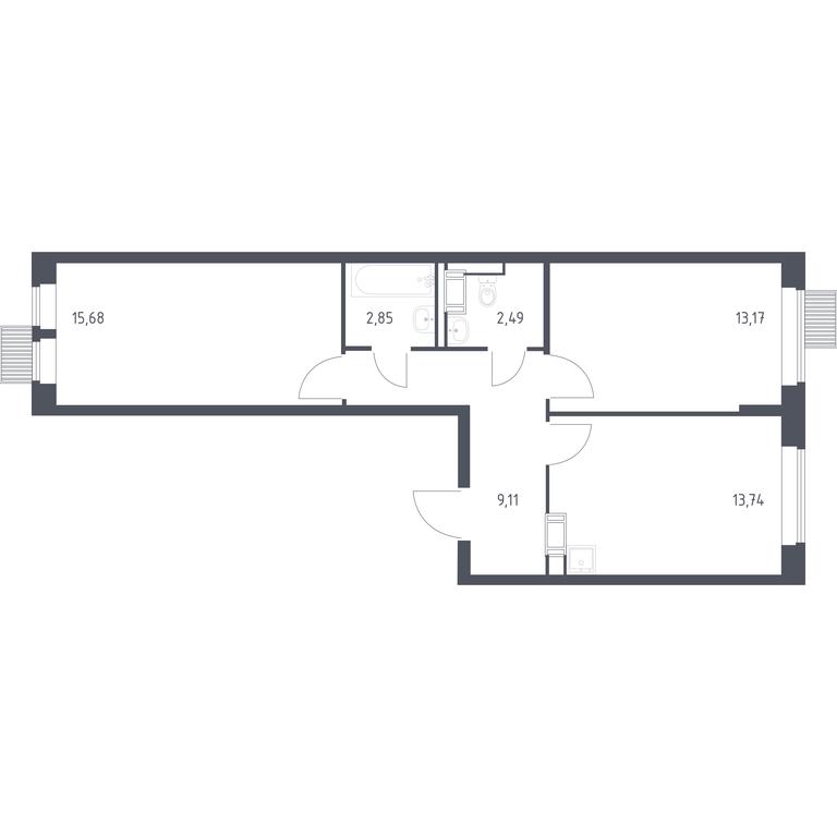 1-BD Apartment Sale, 57.04 sq. m. at Bolshoe Putilkovo, Prostornaya ulitsa, 1, Putilkovo Village, Krasnogorsk City District, Moscow Region, Russia #1 1-BD Apartment Sale, 57.04 sq. m. at Bolshoe Putilkovo, Prostornaya ulitsa, 1, Putilkovo Village, Krasnogorsk City District, Moscow Region, Russia #1