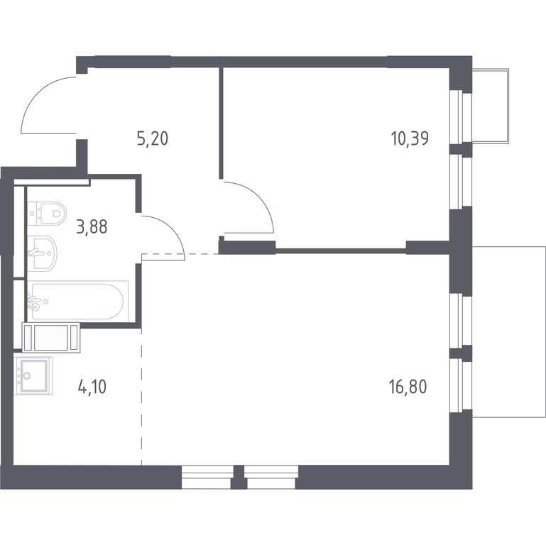 Apartment Sale, 40.37 sq. m. at Bolshoe Putilkovo, Prostornaya ulitsa, 1, Putilkovo Village, Krasnogorsk City District, Moscow Region, Russia #1