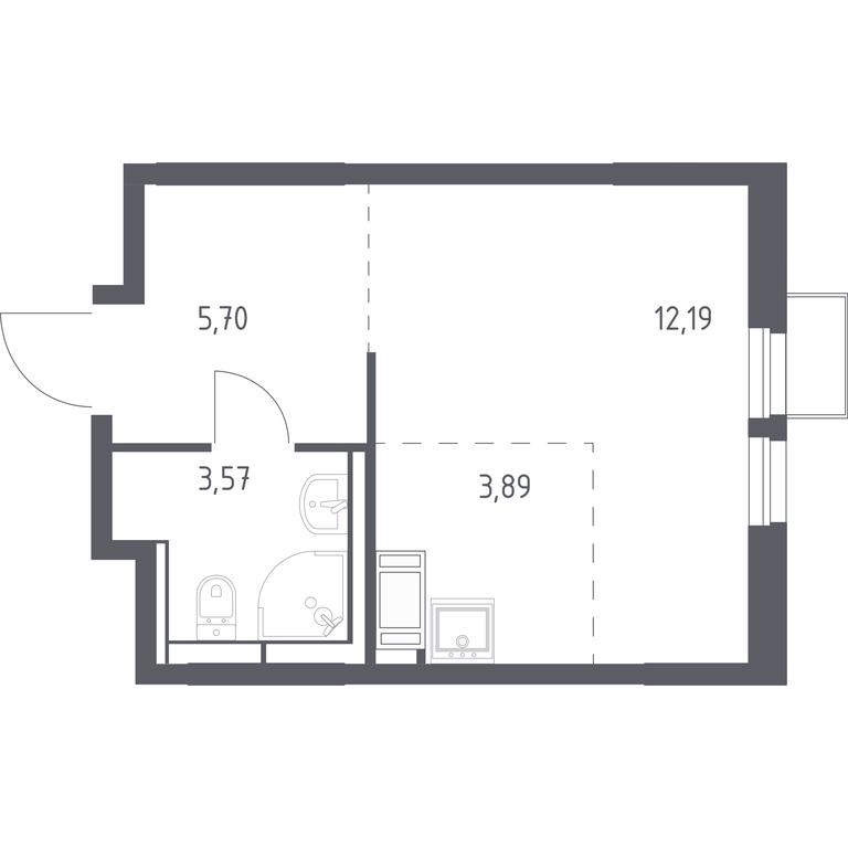 Apartment Sale, 25.35 sq. m. at Bolshoe Putilkovo, Prostornaya ulitsa, 1, Putilkovo Village, Krasnogorsk City District, Moscow Region, Russia #1