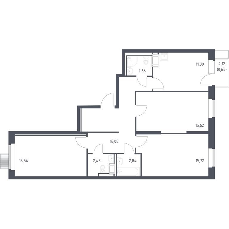 2-BD Apartment Sale, 82.66 sq. m. at Bolshoe Putilkovo, Prostornaya ulitsa, 1, Putilkovo Village, Krasnogorsk City District, Moscow Region, Russia #1 2-BD Apartment Sale, 82.66 sq. m. at Bolshoe Putilkovo, Prostornaya ulitsa, 1, Putilkovo Village, Krasnogorsk City District, Moscow Region, Russia #1