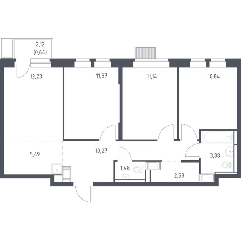 2-BD Apartment Sale, 69.92平方米 at Bolshoe Putilkovo, Prostornaya ulitsa, 1, Putilkovo Village, Krasnogorsk City District, Moscow Region, Russia #1 2-BD Apartment Sale, 69.92平方米 at Bolshoe Putilkovo, Prostornaya ulitsa, 1, Putilkovo Village, Krasnogorsk City District, Moscow Region, Russia #1