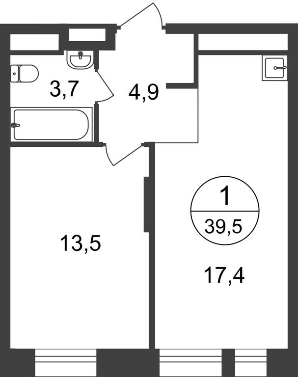 Apartment Sale, 39.5 sq. m. at Pervyi Moskovskiy, ulitsa Bianki, 1, Moskovskiy, Moscow, Russia #1 Apartment Sale, 39.5 sq. m. at Pervyi Moskovskiy, ulitsa Bianki, 1, Moskovskiy, Moscow, Russia #1
