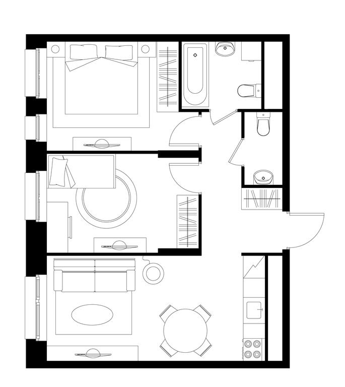 Продажа 2-комн. квартиры, 52,8 м² в ЖК «Первый Московский», улица Бианки, 1, Московский, Москва, Россия #1