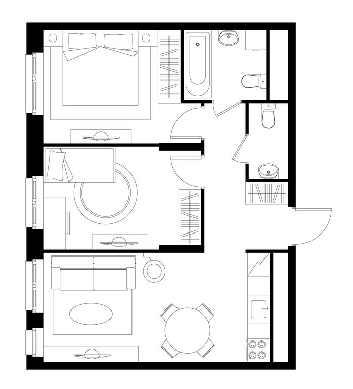 Продажа 2-комн. квартиры, 52,8 м² в ЖК «Первый Московский», улица Бианки, 1, Московский, Москва, Россия #1