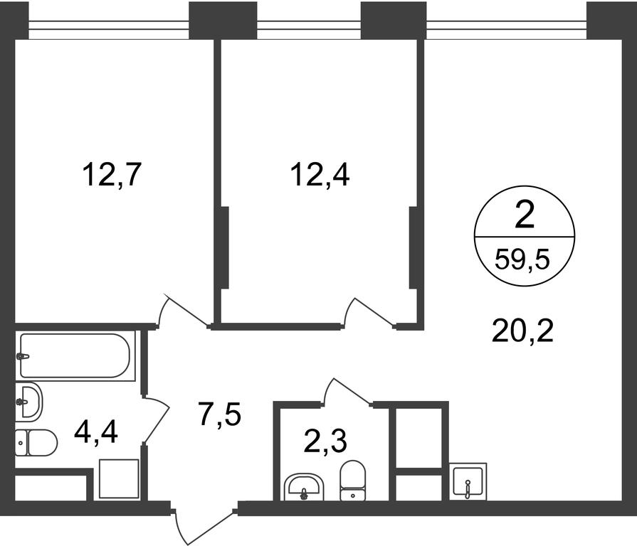 2-BD Apartment Sale, 59.5 sq. m. at Pervyi Moskovskiy, ulitsa Bianki, 1, Moskovskiy, Moscow, Russia #1 2-BD Apartment Sale, 59.5 sq. m. at Pervyi Moskovskiy, ulitsa Bianki, 1, Moskovskiy, Moscow, Russia #1