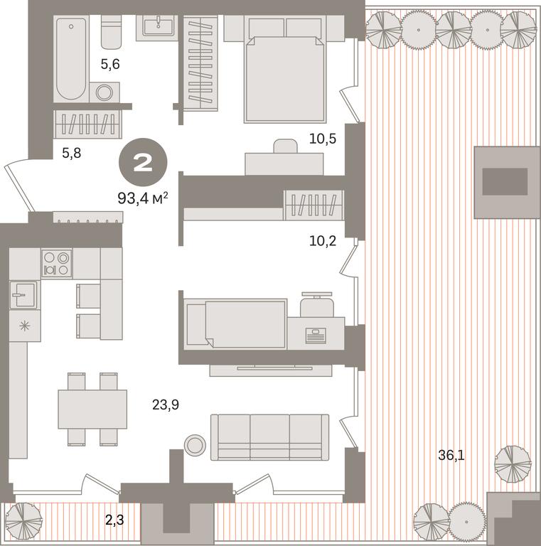 2-BD Apartment Sale, 94.1 sq. m. at Kvartal Izdanie, Perovskoye Highway, Moscow, Russia #1 2-BD Apartment Sale, 94.1 sq. m. at Kvartal Izdanie, Perovskoye Highway, Moscow, Russia #1