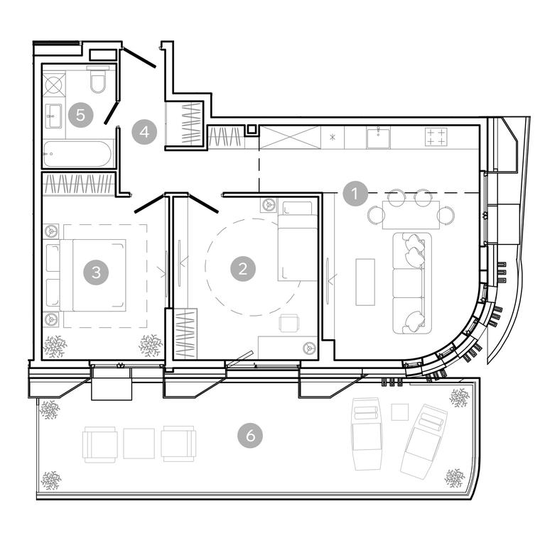 2-BD Apartment Sale, 75.9 sq. m. at UNO.Sokolinaya Gora, 8th Sokolinoy Gory Street, 26, Moscow, Russia #2