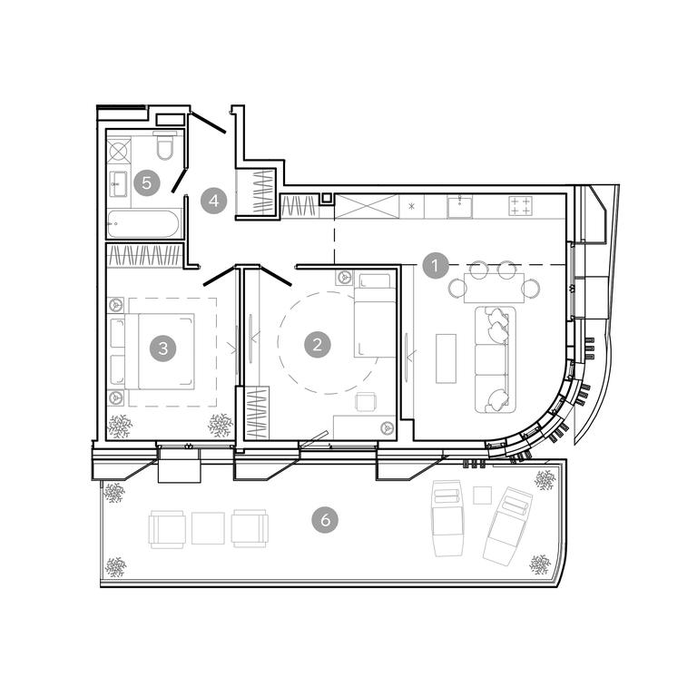 2-BD Apartment Sale, 75.9 sq. m. at UNO.Sokolinaya Gora, 8th Sokolinoy Gory Street, 26, Moscow, Russia #1