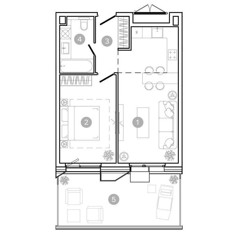 1-BD Apartment Sale, 50.8平方米 at UNO.Sokolinaya Gora, 8th Sokolinoy Gory Street, 26, Moscow, Russia #2 1-BD Apartment Sale, 50.8平方米 at UNO.Sokolinaya Gora, 8th Sokolinoy Gory Street, 26, Moscow, Russia #2