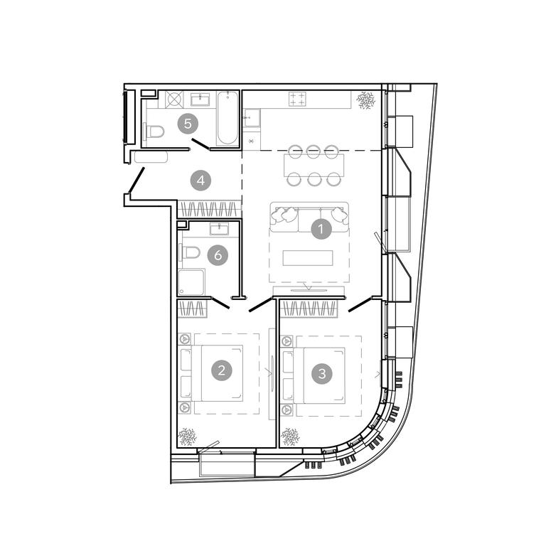 2-BD Apartment Sale, 76.6平方米 at UNO.Sokolinaya Gora, 8th Sokolinoy Gory Street, 26, Moscow, Russia #1 2-BD Apartment Sale, 76.6平方米 at UNO.Sokolinaya Gora, 8th Sokolinoy Gory Street, 26, Moscow, Russia #1