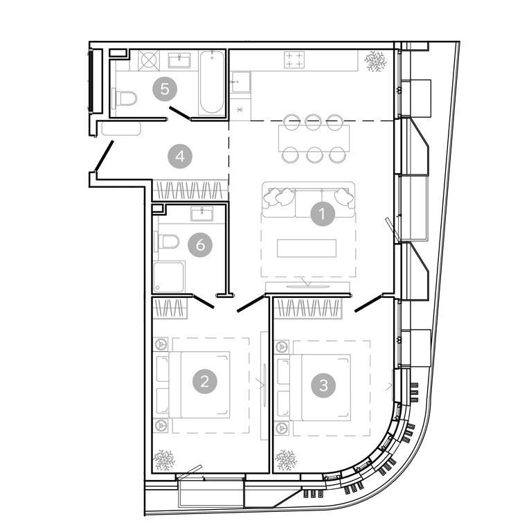 2-BD Apartment Sale, 76.6平方米 at UNO.Sokolinaya Gora, 8th Sokolinoy Gory Street, 26, Moscow, Russia #2 2-BD Apartment Sale, 76.6平方米 at UNO.Sokolinaya Gora, 8th Sokolinoy Gory Street, 26, Moscow, Russia #2