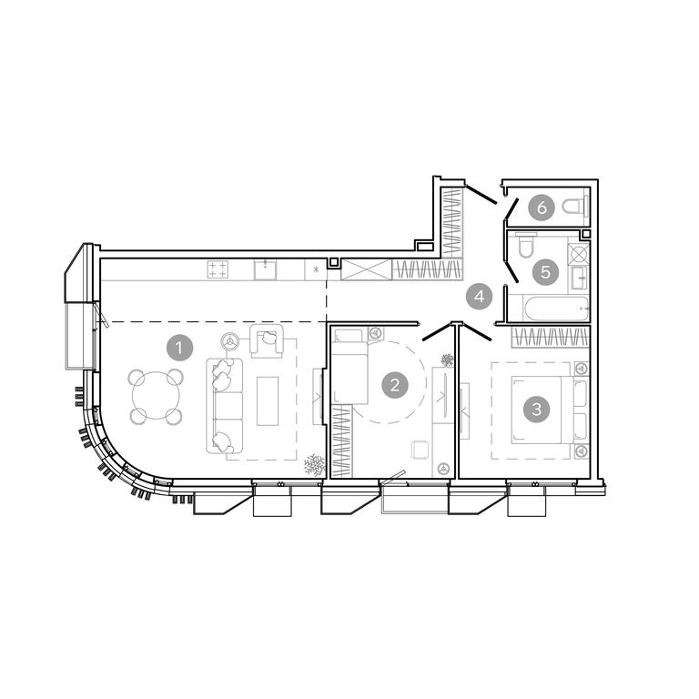 2-BD Apartment Sale, 80.2 sq. m. at UNO.Sokolinaya Gora, 8th Sokolinoy Gory Street, 26, Moscow, Russia #1 2-BD Apartment Sale, 80.2 sq. m. at UNO.Sokolinaya Gora, 8th Sokolinoy Gory Street, 26, Moscow, Russia #1