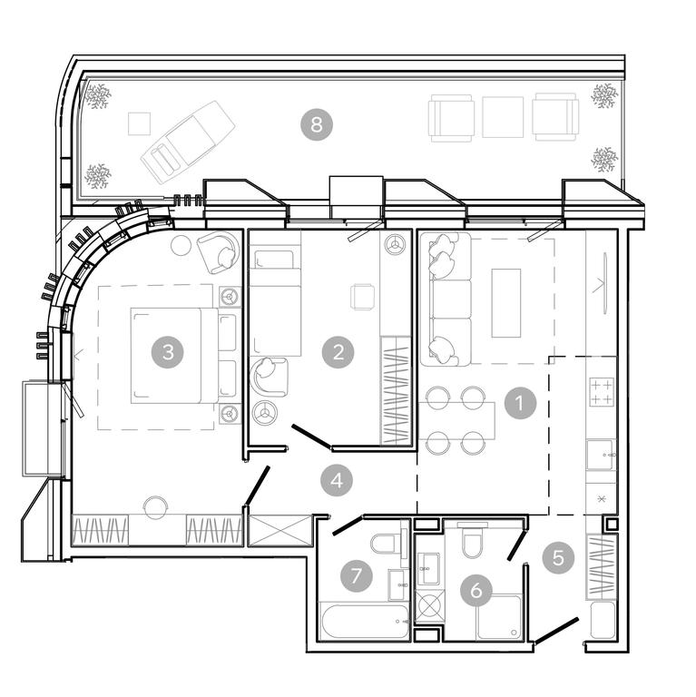 2-BD Apartment Sale, 73.1 sq. m. at UNO.Sokolinaya Gora, 8th Sokolinoy Gory Street, 26, Moscow, Russia #2 2-BD Apartment Sale, 73.1 sq. m. at UNO.Sokolinaya Gora, 8th Sokolinoy Gory Street, 26, Moscow, Russia #2