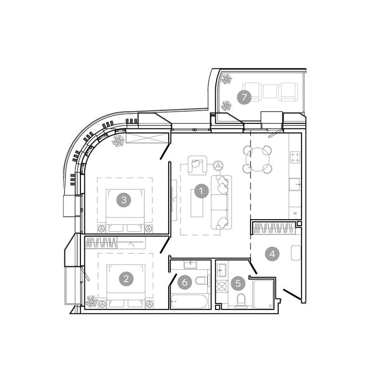 2-BD Apartment Sale, 80.8平方米 at UNO.Sokolinaya Gora, 8th Sokolinoy Gory Street, 26, Moscow, Russia #1 2-BD Apartment Sale, 80.8平方米 at UNO.Sokolinaya Gora, 8th Sokolinoy Gory Street, 26, Moscow, Russia #1