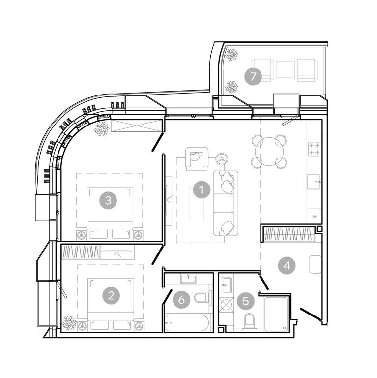 2-BD Apartment Sale, 80.8平方米 at UNO.Sokolinaya Gora, 8th Sokolinoy Gory Street, 26, Moscow, Russia #2 2-BD Apartment Sale, 80.8平方米 at UNO.Sokolinaya Gora, 8th Sokolinoy Gory Street, 26, Moscow, Russia #2