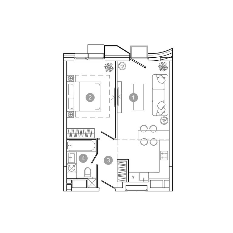 Продажа 1-комн. квартиры, 45,2 м² в ЖК «UNO.Соколиная Гора», 8-я улица Соколиной Горы, 26, Москва, Россия #1 Продажа 1-комн. квартиры, 45,2 м² в ЖК «UNO.Соколиная Гора», 8-я улица Соколиной Горы, 26, Москва, Россия #1