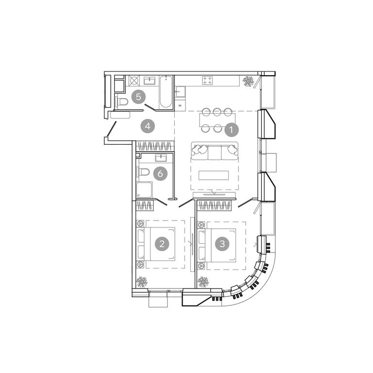 2-BD Apartment Sale, 76.6 sq. m. at UNO.Sokolinaya Gora, 8th Sokolinoy Gory Street, 26, Moscow, Russia #1 2-BD Apartment Sale, 76.6 sq. m. at UNO.Sokolinaya Gora, 8th Sokolinoy Gory Street, 26, Moscow, Russia #1