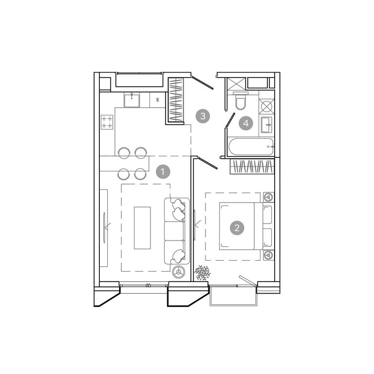 Продажа 1-комн. квартиры, 48,2 м² в ЖК «UNO.Соколиная Гора», 8-я улица Соколиной Горы, 26, Москва, Россия #1 Продажа 1-комн. квартиры, 48,2 м² в ЖК «UNO.Соколиная Гора», 8-я улица Соколиной Горы, 26, Москва, Россия #1